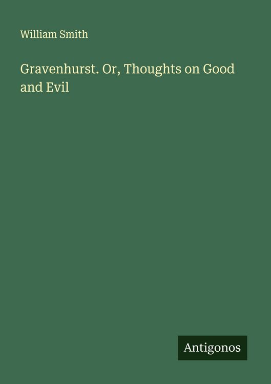 Produktbild: Gravenhurst. Or, Thoughts on Good and Evil