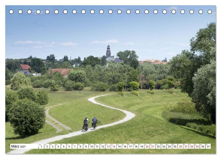 Produktbild: Elbetal Nord - Radland Deutschland (Tischkalender 2027 DIN A5 quer), CALVENDO Monatskalender