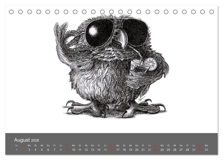 Produktbild: TIERONISCH (Tischkalender 2026 DIN A5 quer), CALVENDO Monatskalender