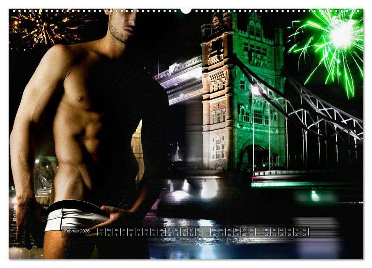 Produktbild: public phantasies - erotische M&auml;nnerfotografie (hochwertiger Premium Wandkalender 2026 DIN A2 quer), Kunstdruck in Hochglanz