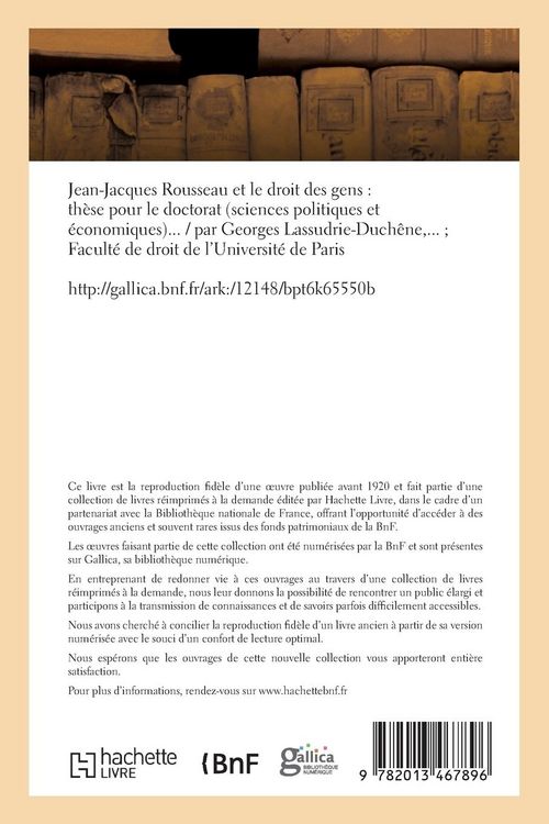 Produktbild: Jean-Jacques Rousseau et le droit des gens