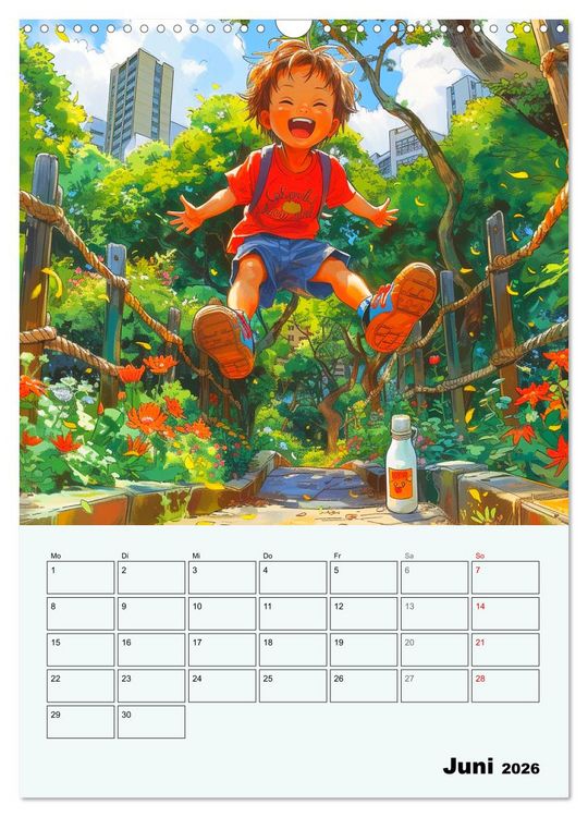 Produktbild: Coole Manga Kids. Lustige Abenteuer im Pixelreich (Wandkalender 2026 DIN A3 hoch), CALVENDO Monatskalender