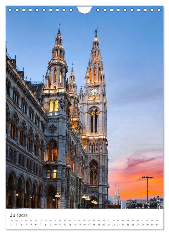 Produktbild: Ach du sch&ouml;nes Wien (Wandkalender 2026 DIN A4 hoch), CALVENDO Monatskalender
