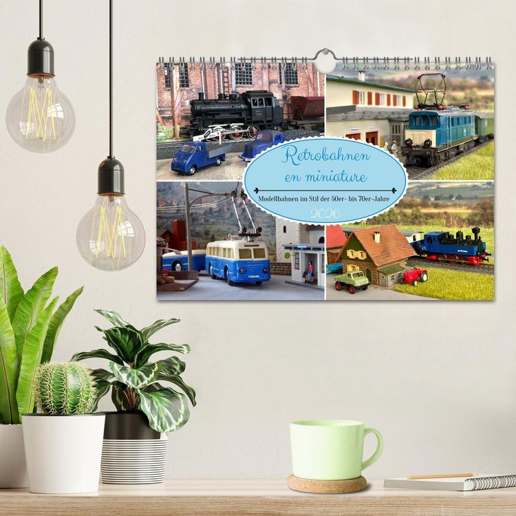 Produktbild: Retrobahnen en miniature (Wandkalender 2026 DIN A4 quer), CALVENDO Monatskalender