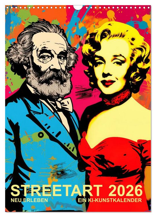 Produktbild: STREETART Neu Erleben Ein KI-Kunstkalender (Wandkalender 2026 DIN A3 hoch), CALVENDO Monatskalender