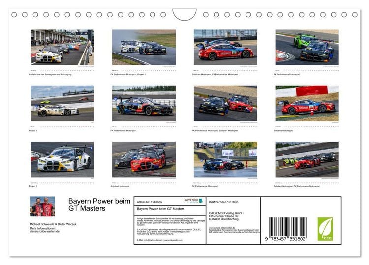 Produktbild: Bayern Power beim GT Masters (Wandkalender 2026 DIN A4 quer), CALVENDO Monatskalender