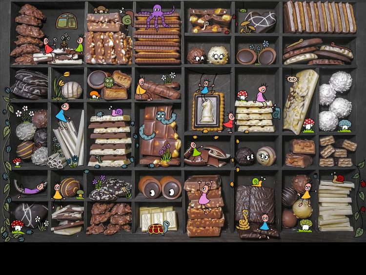 Produktbild: CALVENDO Puzzle Pankies lieben Schokolade | 1000 Teile Lege-Gr&ouml;&szlig;e 64x48cm Foto-Puzzle f&uuml;r gl&uuml;ckliche Stunden