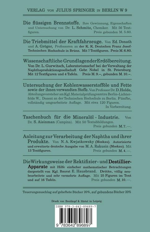Produktbild: Benzin, Benzinersatzstoffe und Mineralschmiermittel ihre Untersuchung, Beurteilung und Verwendung