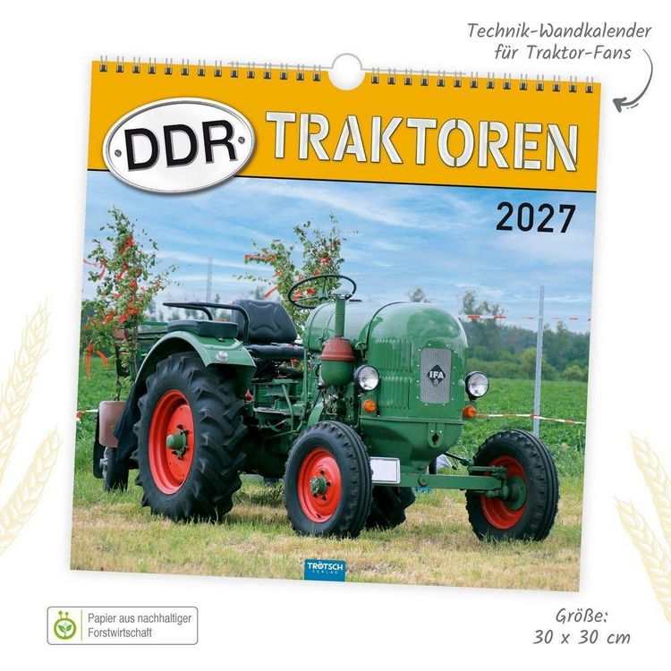 Produktbild: TR&Ouml;TSCH - Technikkalender DDR-Traktoren 2027