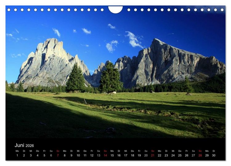 Produktbild: Alpe di Siusi - Seiser Alm (Wandkalender 2026 DIN A4 quer), CALVENDO Monatskalender