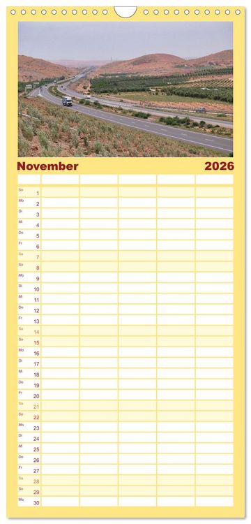 Produktbild: Familienplaner 2026 - Faszinierendes Marokko mit 5 Spalten (Wandkalender, 21 x 45 cm) CALVENDO