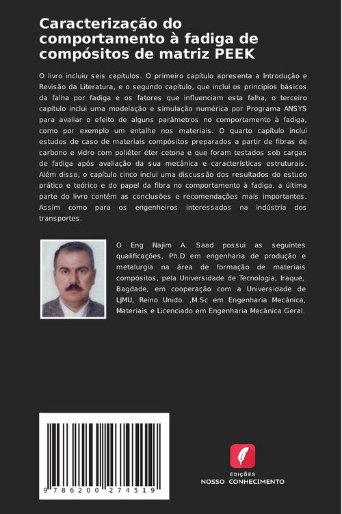 Produktbild: Caracteriza&ccedil;&atilde;o do comportamento &agrave; fadiga de comp&oacute;sitos de matriz PEEK
