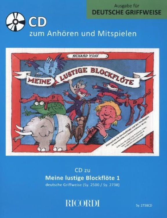 Produktbild: Meine lustige Blockfl&ouml;te (deutsche Griffw.),1 Audio-CD