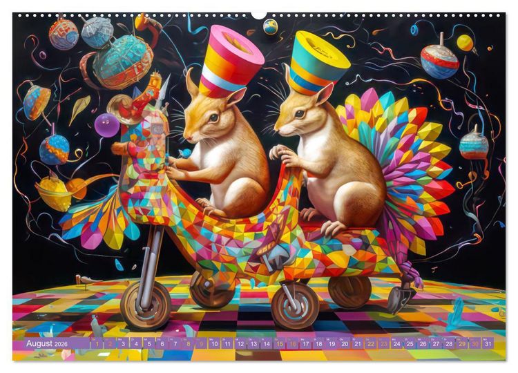 Produktbild: Zirkusfantasien - Bezaubernd fremdartig (hochwertiger Premium Wandkalender 2026 DIN A2 quer), Kunstdruck in Hochglanz