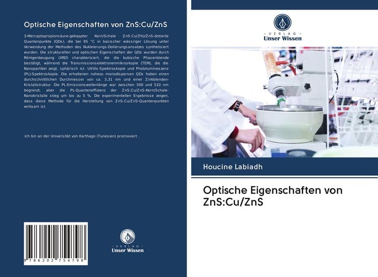 Produktbild: Optische Eigenschaften von ZnS:Cu/ZnS