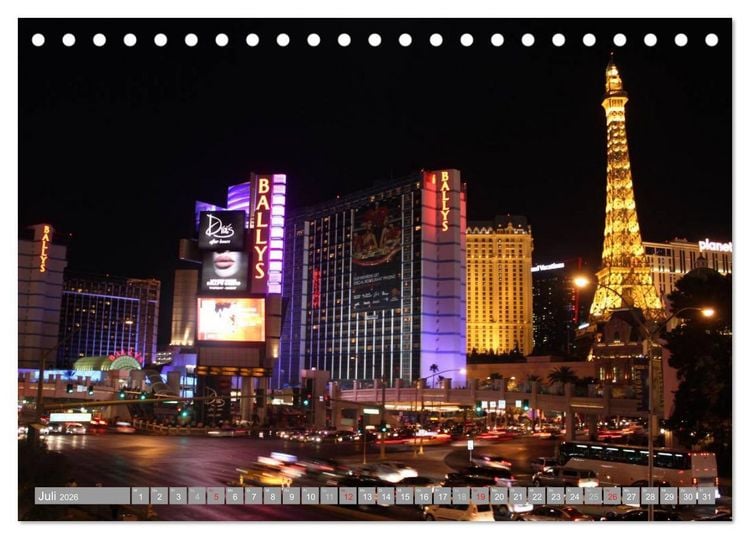 Produktbild: Las Vegas - Nevada (Tischkalender 2026 DIN A5 quer), CALVENDO Monatskalender