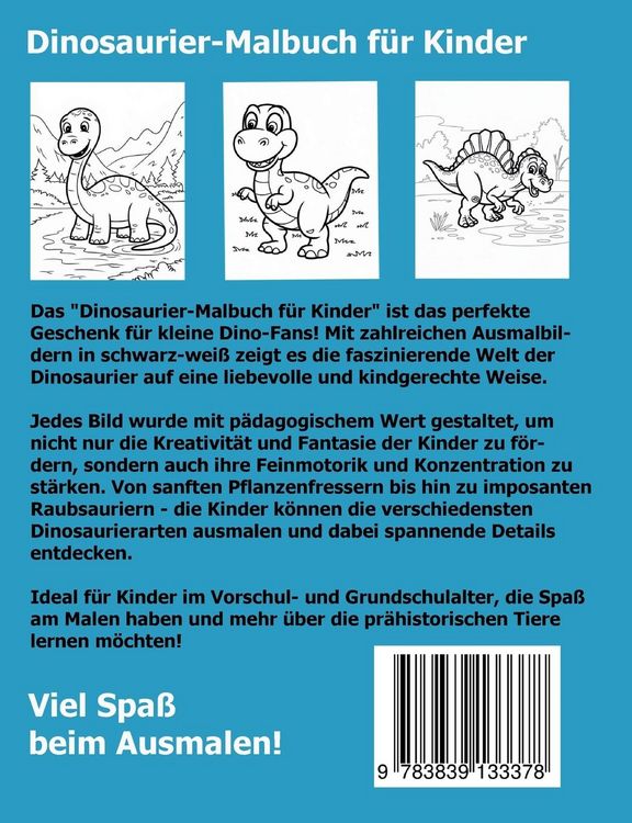 Produktbild: Dinosaurier-Malbuch f&uuml;r Kinder