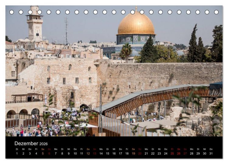 Produktbild: Israel - Heiliges Land (Tischkalender 2026 DIN A5 quer), CALVENDO Monatskalender