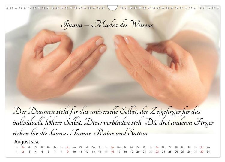 Produktbild: Mudras / 2026 (Wandkalender 2026 DIN A3 quer), CALVENDO Monatskalender