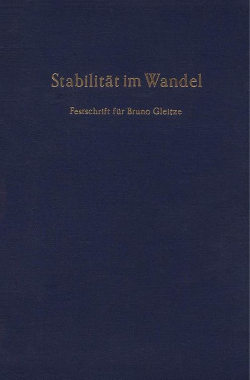 Produktbild: Stabilit&auml;t im Wandel.