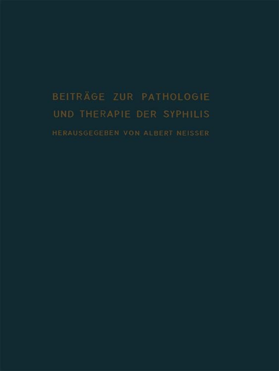 Produktbild: Beitr&auml;ge zur Pathologie und Therapie der Syphilis