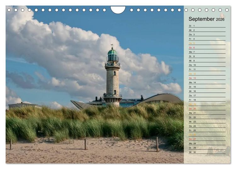 Produktbild: Leuchtt&uuml;rme - maritime Wegweiser in Deutschland (Wandkalender 2026 DIN A4 quer), CALVENDO Monatskalender
