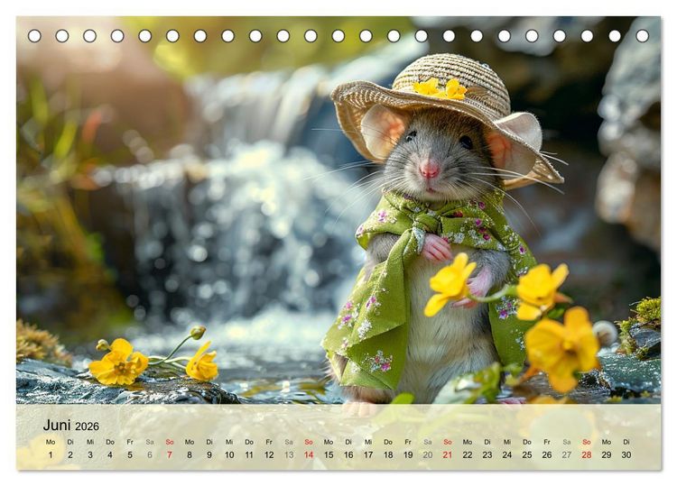 Produktbild: Die trendigsten M&auml;use. Mode-Saison in der niedlichen Pelzchenwelt (Tischkalender 2026 DIN A5 quer), CALVENDO Monatskalender