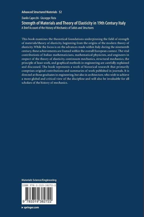 Produktbild: Strength of Materials and Theory of Elasticity in 19th Century Italy