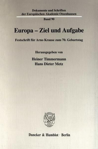 Produktbild: Europa - Ziel und Aufgabe.