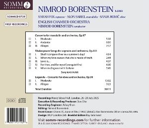 Produktbild: Borenstein: Shakespeare-Lieder/Mandolinenkonzert/O
