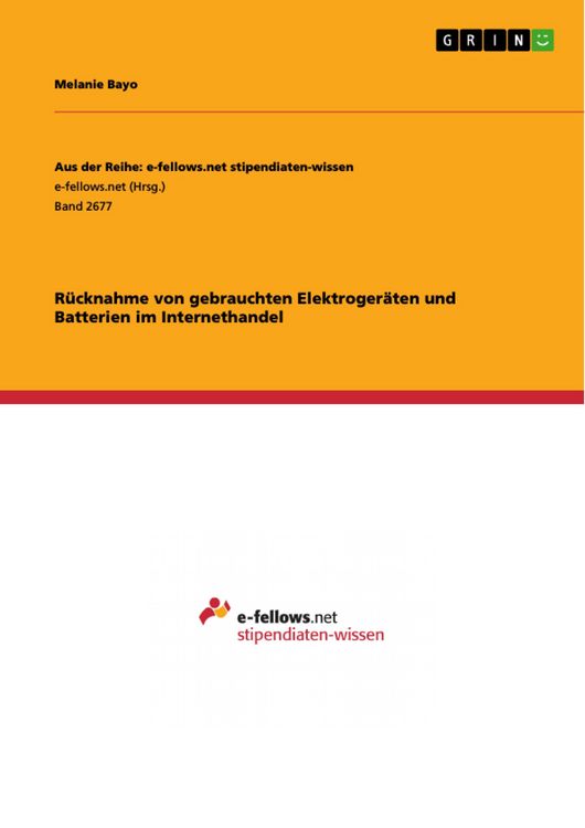 Produktbild: R&uuml;cknahme von gebrauchten Elektroger&auml;ten und Batterien im Internethandel