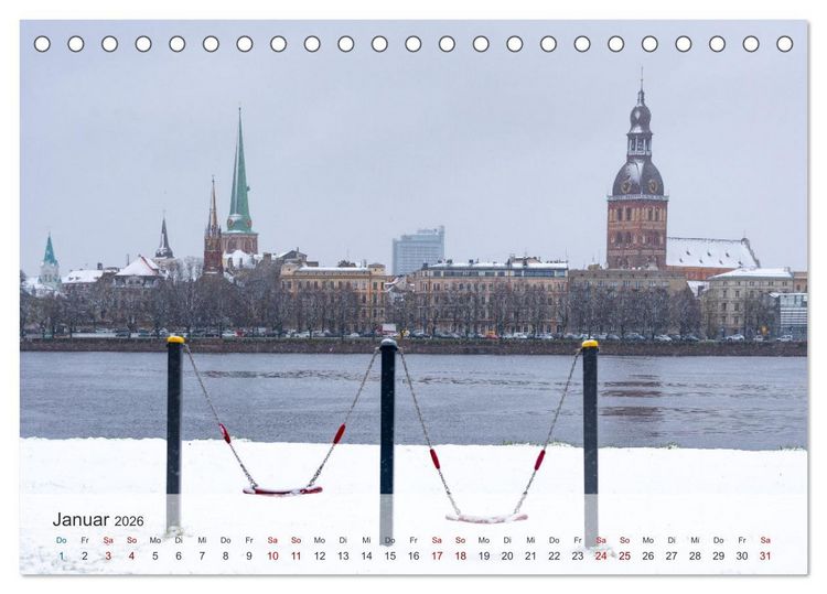 Produktbild: Riga - Paris des Ostens (Tischkalender 2026 DIN A5 quer), CALVENDO Monatskalender