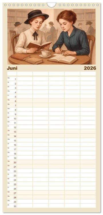 Produktbild: Familienplaner 2026 - Else Ury mit 5 Spalten (Wandkalender, 21 x 45 cm) CALVENDO