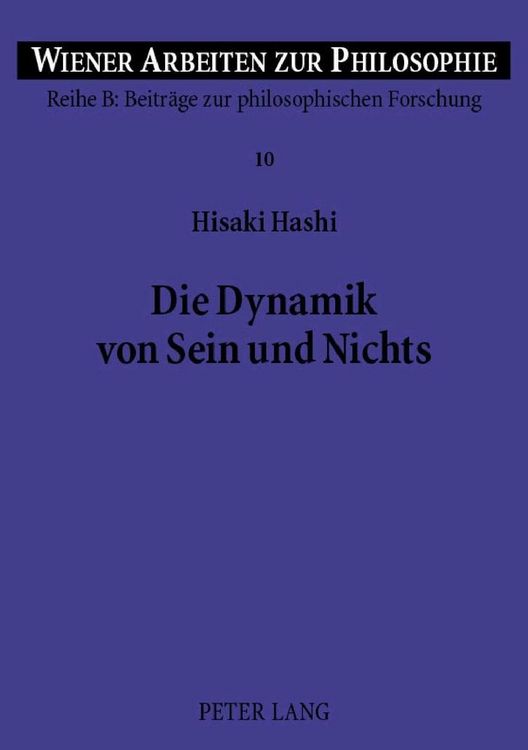 Produktbild: Die Dynamik von Sein und Nichts