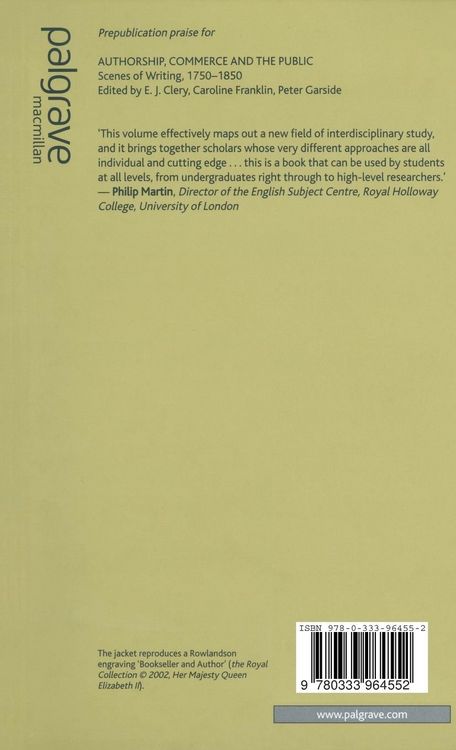 Produktbild: Authorship, Commerce and the Public