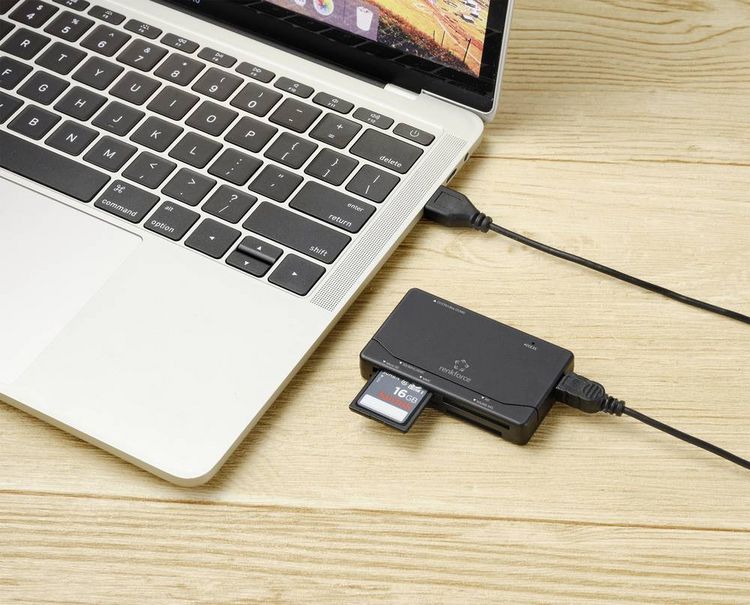 Produktbild: Renkforce RF-PCR-150 Externer Speicherkartenleser USB-A (USB 2.0) Schwarz