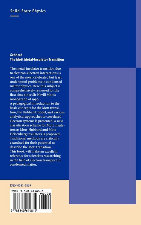 Produktbild: The Mott Metal-Insulator Transition
