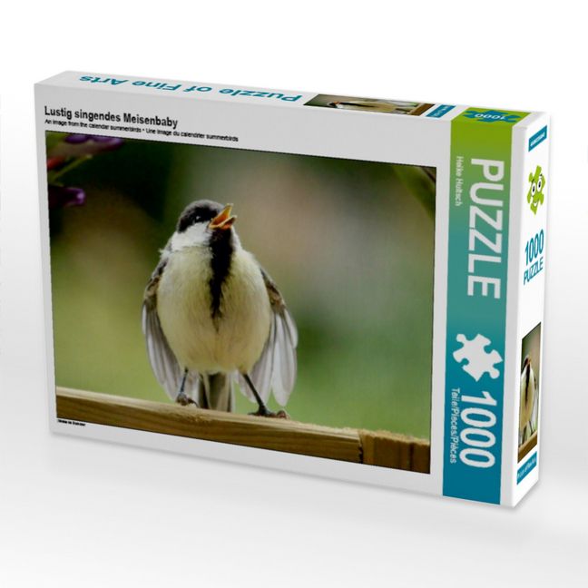 Produktbild: CALVENDO Puzzle Lustig singendes Meisenbaby | 1000 Teile Lege-Gr&ouml;&szlig;e 64x48cm Foto-Puzzle f&uuml;r gl&uuml;ckliche Stunden