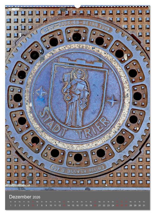 Produktbild: Gullydeckel (Wandkalender 2026 DIN A2 hoch), CALVENDO Monatskalender