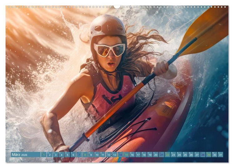 Produktbild: Kayak Wildwasser Sport (Wandkalender 2026 DIN A2 quer), CALVENDO Monatskalender