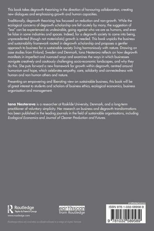 Produktbild: Degrowth, Depth and Hope in Sustainable Business