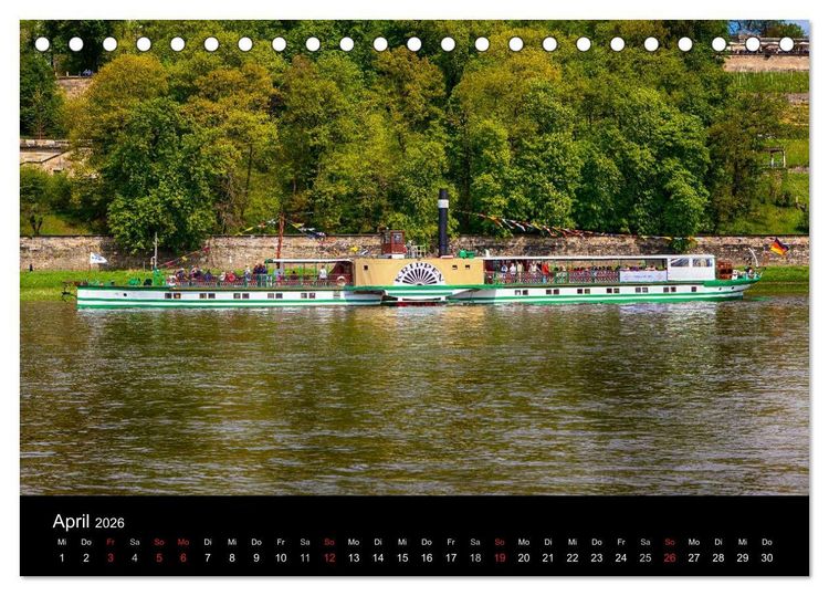 Produktbild: Schaufelraddampfer (Tischkalender 2026 DIN A5 quer), CALVENDO Monatskalender