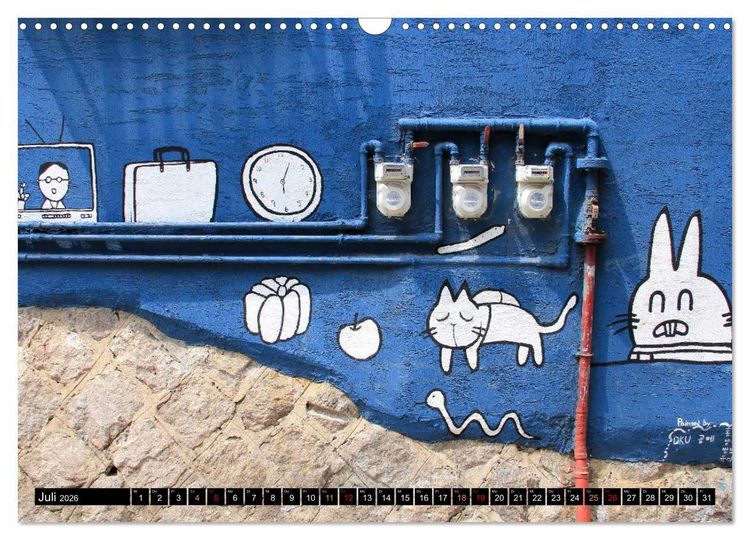 Produktbild: Street Art Seoul (Wandkalender 2026 DIN A3 quer), CALVENDO Monatskalender