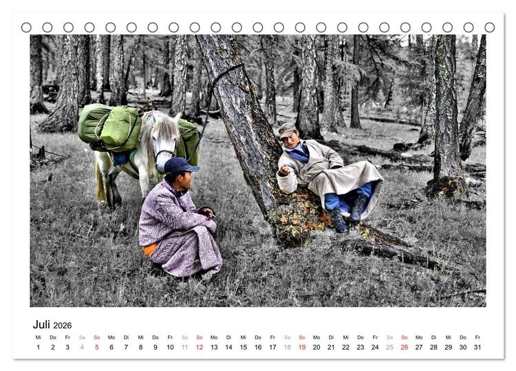 Produktbild: Mongolei &ndash; Mit anderen Augen (Tischkalender 2026 DIN A5 quer), CALVENDO Monatskalender