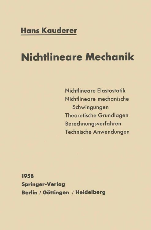 Produktbild: Nichtlineare Mechanik