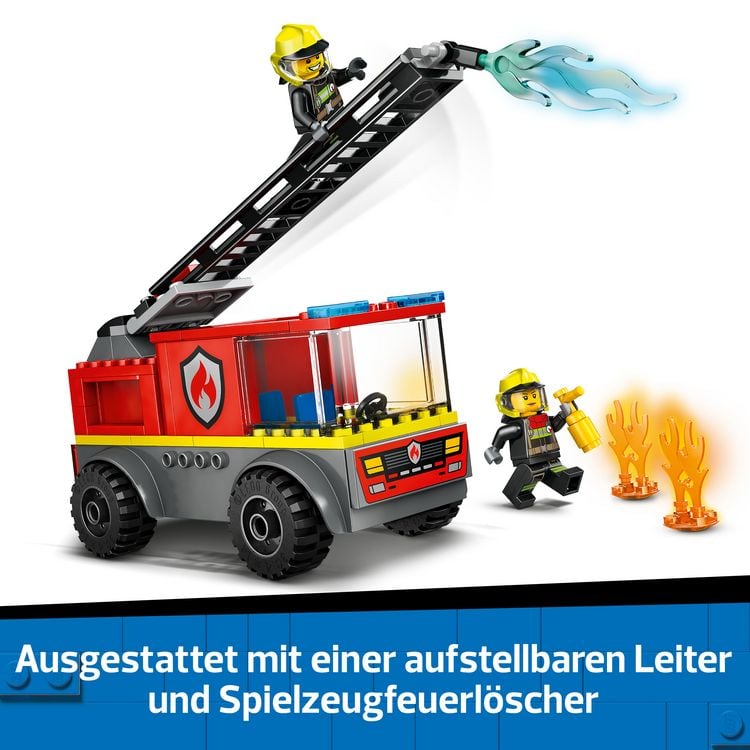 Produktbild: LEGO City Feuerwehrleiterfahrzeug - Feuerwehrauto Spielzeug 60463