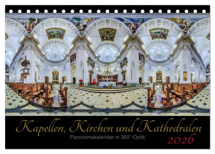 Produktbild: Kapellen, Kirchen und Kathedralen 2026 (Tischkalender 2026 DIN A5 quer), CALVENDO Monatskalender