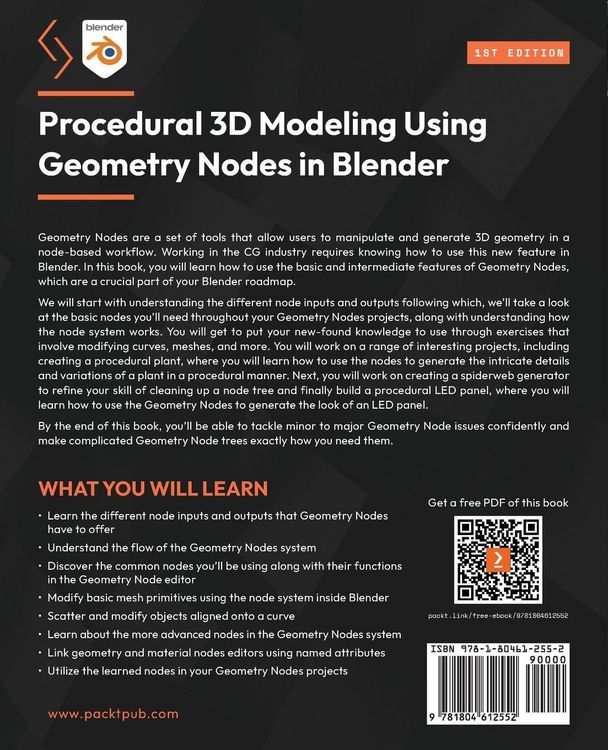 Produktbild: Procedural 3D Modeling Using Geometry Nodes in Blender