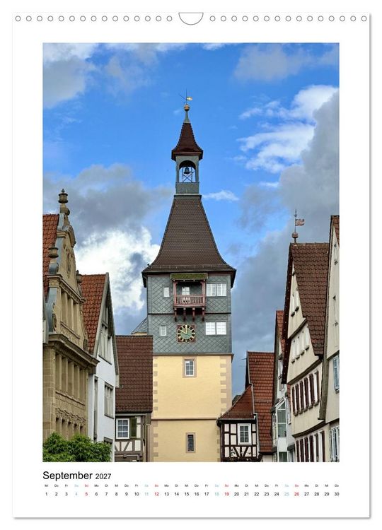Produktbild: Unterwegs in und um Backnang (Wandkalender 2027 DIN A3 hoch), CALVENDO Monatskalender