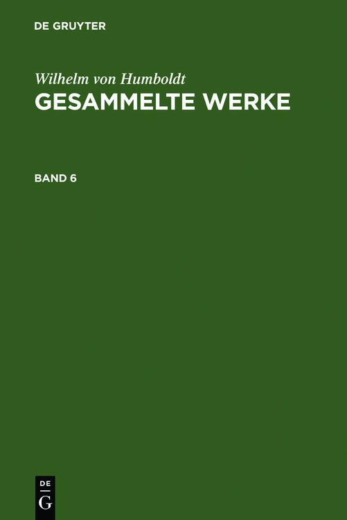 Produktbild: Gesammelte Werke. Band 6